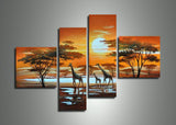 Sunrise African Art Painting 327 - 48x34in