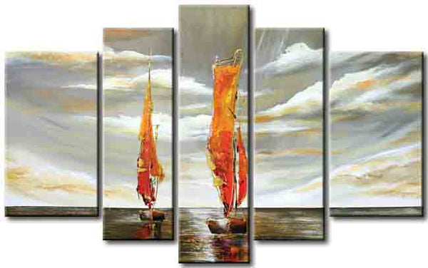 Sailing Boat Painting 366 - 57x36in
