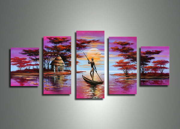 Pink Asia Art Painting 496 - 60x32