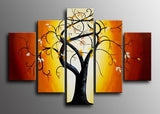 Single Panel Tree Wall Art Painting 618s - 32x16in