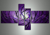 Purple Canvas Painting - Single Panel 692s - 32x16in