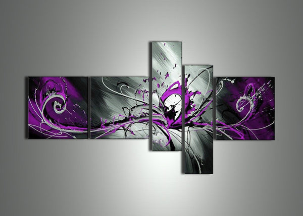 Extra Large Purple Oil Painting XXL805  - 92 x 48in