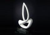 Abstract Sculpture - White 25x12in