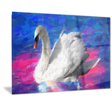 Swimming Swan- Animal Canvas Print PT2306