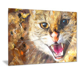 Hissing Cat- Animal Canvas Print PT2335