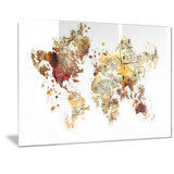 Brown and Beige - Map Canvas Art PT2735