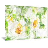Pair of White Flowers - Floral Canvas Artwork