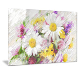 Wild Flowers Bouquet - Floral Canvas Artwork