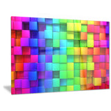 rainbow of colorful boxes abstract canvas artwork PT6019