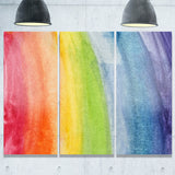 flowing rainbow colors abstract canvas artwork PT6031