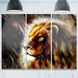 majestically peaceful lion animal canvas artwork PT6039