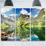 reflecting mountain lake landscape canvas artwork PT6083