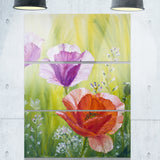 poppies in the morning floral canvas artwork PT6085