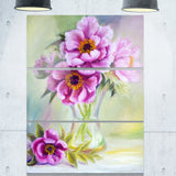purple peonies in vase floral canvas artwork PT6098
