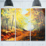 autumn forest pathway landscape canvas wall art print PT6101