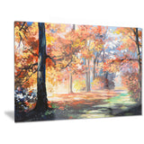 fall trail in forest landscape canvas art print PT6114