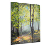 green autumn forest landscape canvas art print PT6116