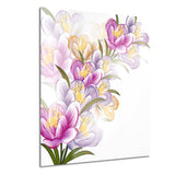 vector purple flowers floral canvas art print PT6124