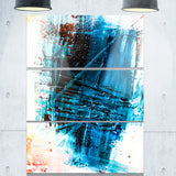 abstract blue structure art abstract canvas art print PT6129