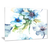 seamless summer blue flowers floral canvas print PT6142