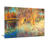 Autumn Forest and Sky Landscape Canvas Art Print