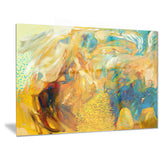 abstract yellow collage abstract large canvas print PT6156