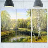 quiet autumn river landscape canvas art print PT6177