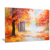 orange forest in autumn landscape canvas art print PT6180