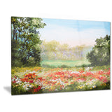 poppy field with sky landscape canvas art print PT6197