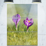 crocus couple floral canvas art print PT6205