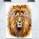 angry king of forest animal canvas art print PT6206