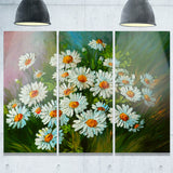 heavily textured daisies art floral canvas print PT6239