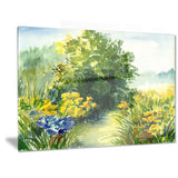 watercolor greenery landscape canvas art print PT6242