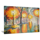 street in autumn landscape canvas art print PT6249