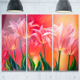 Tulips in Red Shade Floral Canvas Art Print