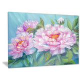 pink peonies floral canvas art print PT6301
