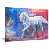 blue horse animal canvas art print PT6302