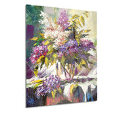 lilac bouquet in a vase floral canvas art print PT6318