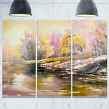 river's farwell to autumn landscape canvas art print PT6333