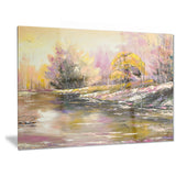 river's farwell to autumn landscape canvas art print PT6333
