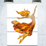 fire ballerina portrait canvas art print PT6335