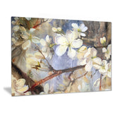 white spring flowers floral canvas print PT6349