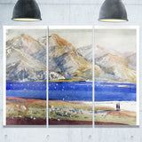 mountains and blue sea landscape canvas art print PT6350