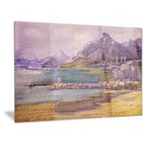purple hills landscape canvas art print PT6355