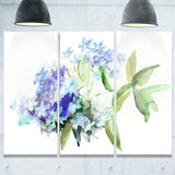 hydrangea blue flowers floral canvas print PT6356