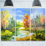 fusion of autumn shades landscape canvas art print PT6388