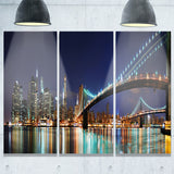 brooklyn bridge panorama cityscape photo canvas art print PT6405