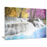 erawan waterfall photography canvas art print PT6455