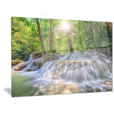 Kanchanaburi Waterfall Photography Canvas Art Print