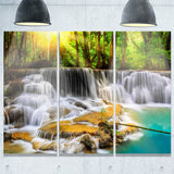 kanchanaburi province waterfall photography canvas print PT6463